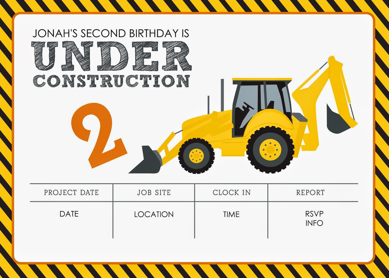 Free Printable Construction Birthday Invitations Free Printable Birthday Invitation Templates Bagvania