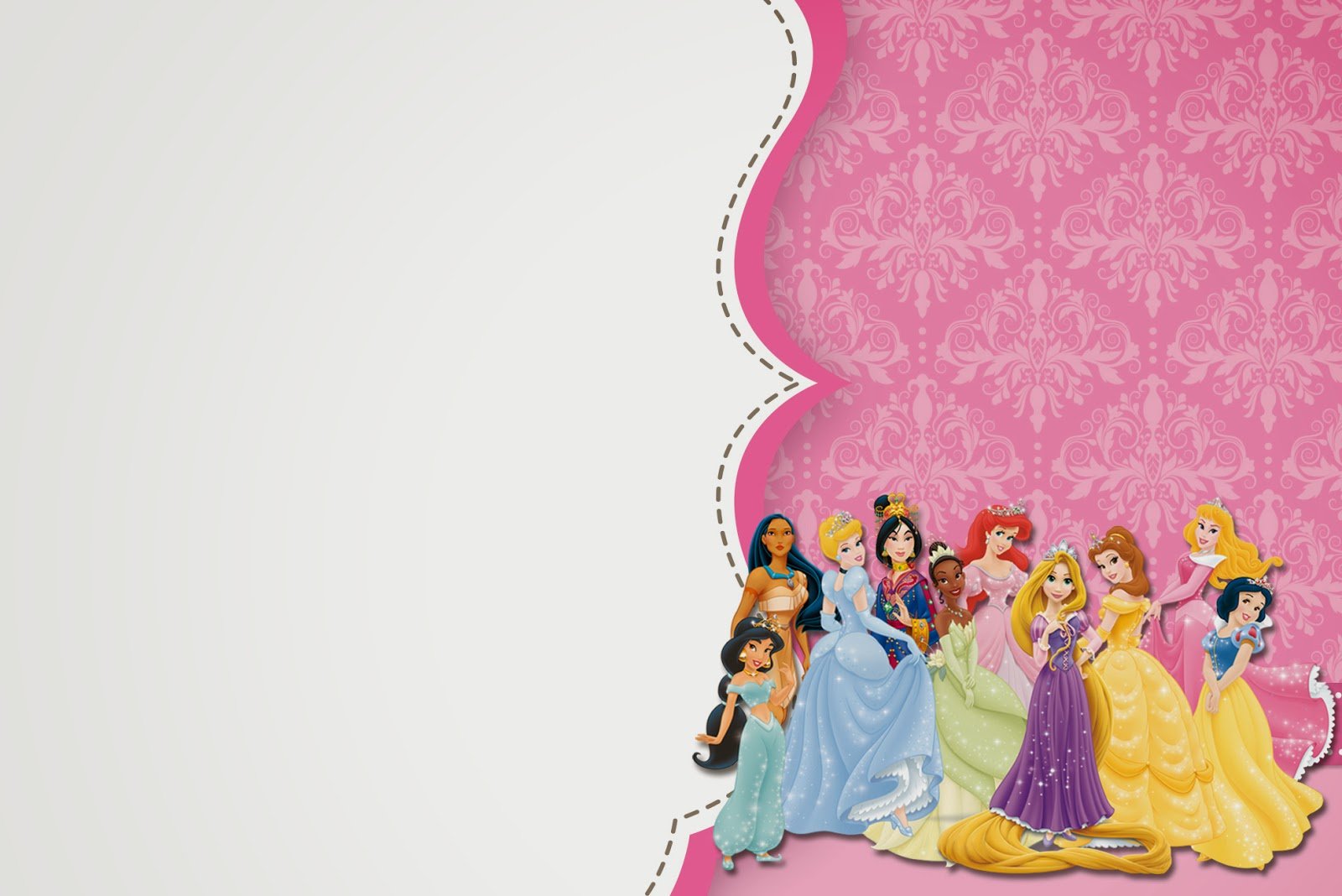 background-disney-princess-invitation-template