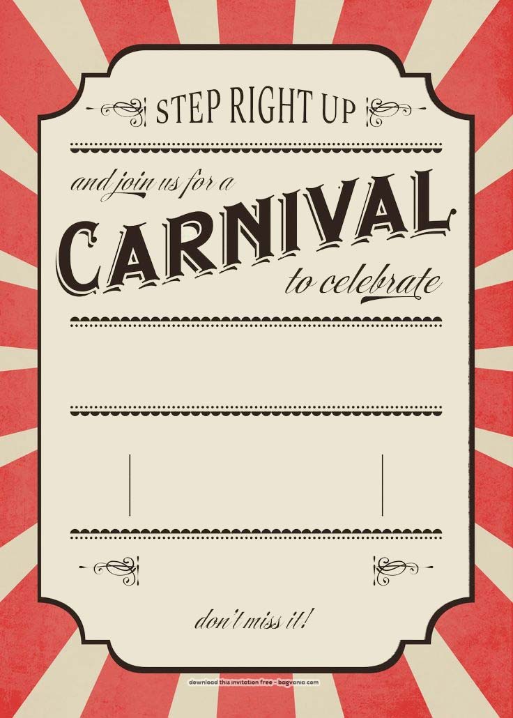 FREE Carnival Birthday Invitations Bagvania FREE Printable Invitation Template free-carnival-birthday-invitations-bagvania-free-printable-invitation-template