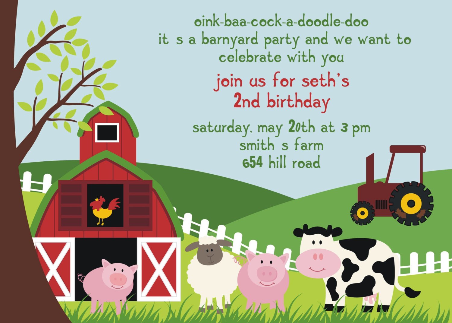 FREE Farm Birthday Invitations FREE Printable Birthday Invitation Templates Bagvania