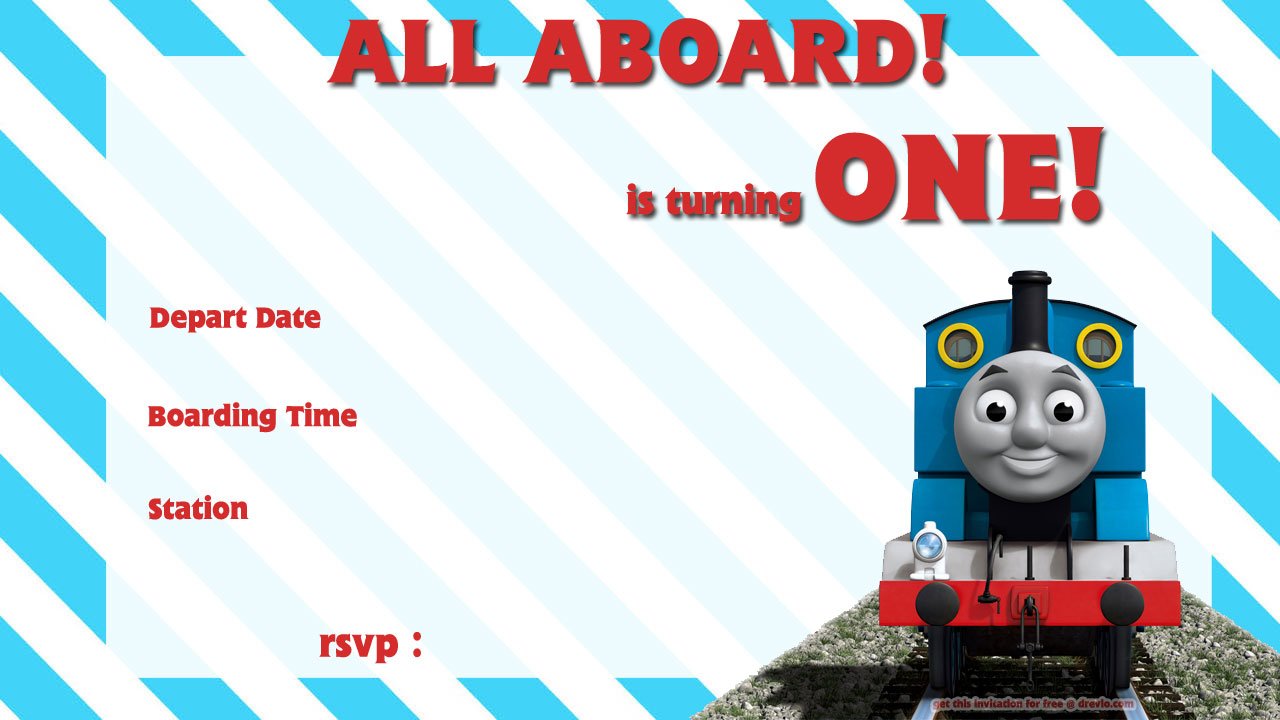 Thomas Invitations Printable Free