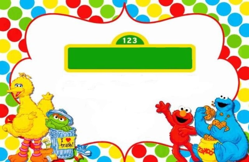 Free Sesame Street 1st Birthday Invitation Template Elmo