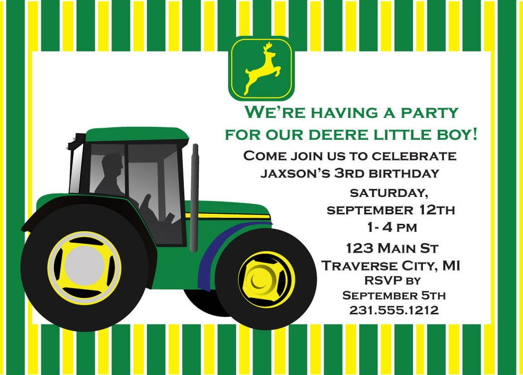 Free Printable John Deere Invitations