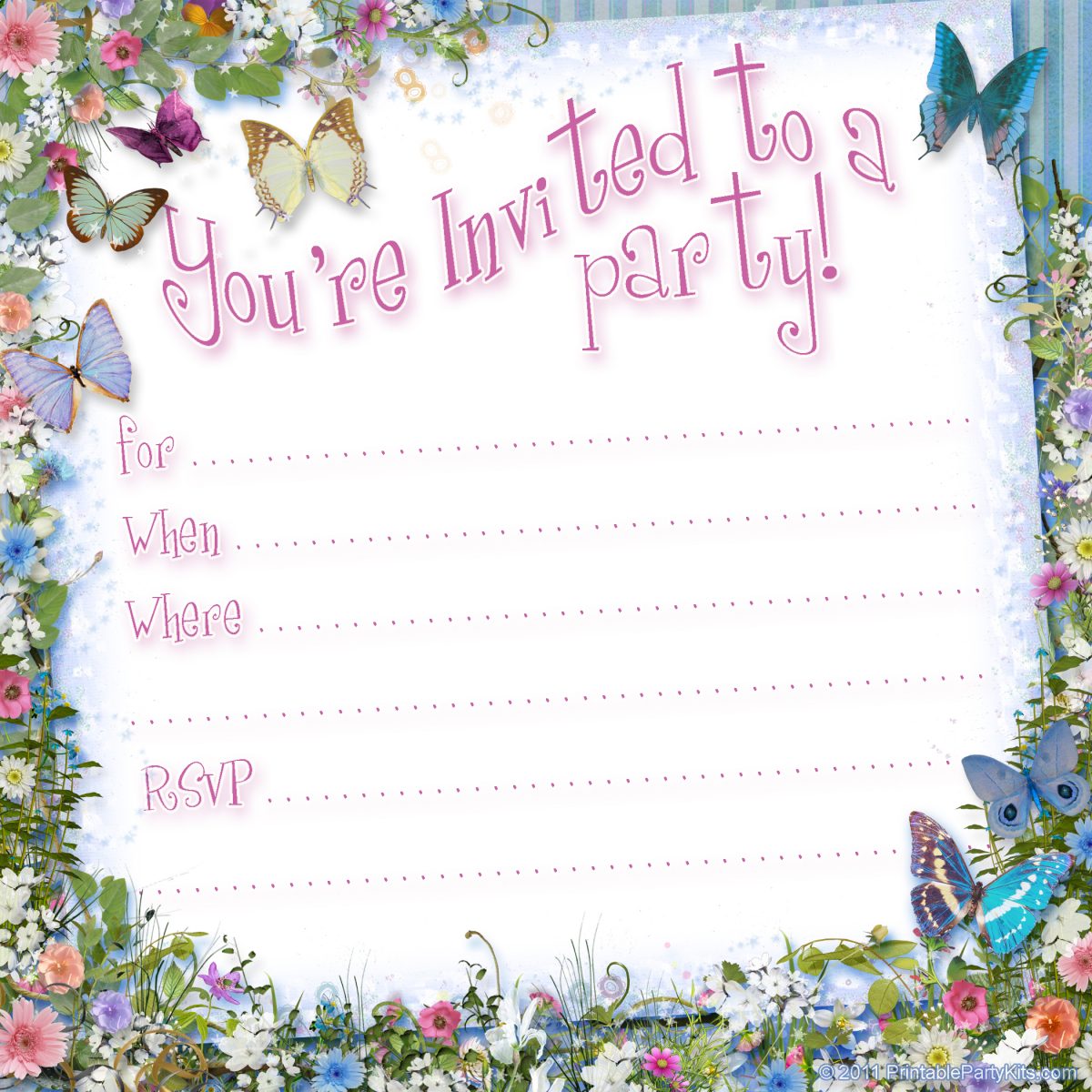 Printable Birthday Invitation Cards Free