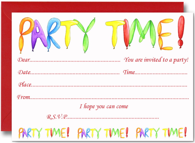 FREE Birthday Party Invites for Kids – FREE Printable ...