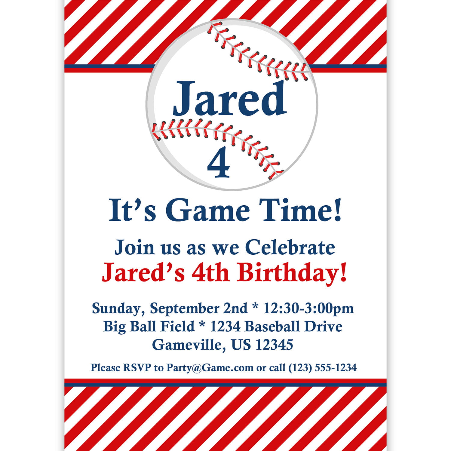 Free Printable Baseball Birthday Invitations FREE Printable Birthday