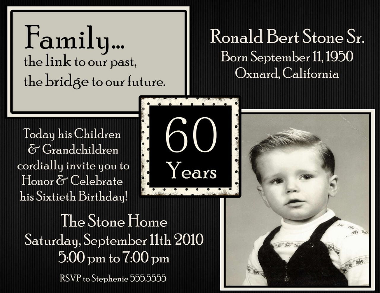 surprise 60th birthday invitations for him