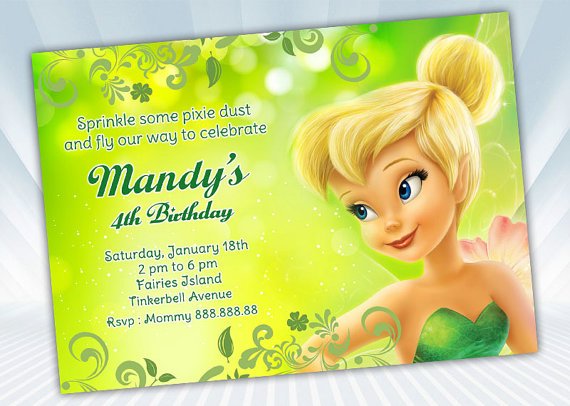 Tinkerbell Birthday Invitation Templates 6