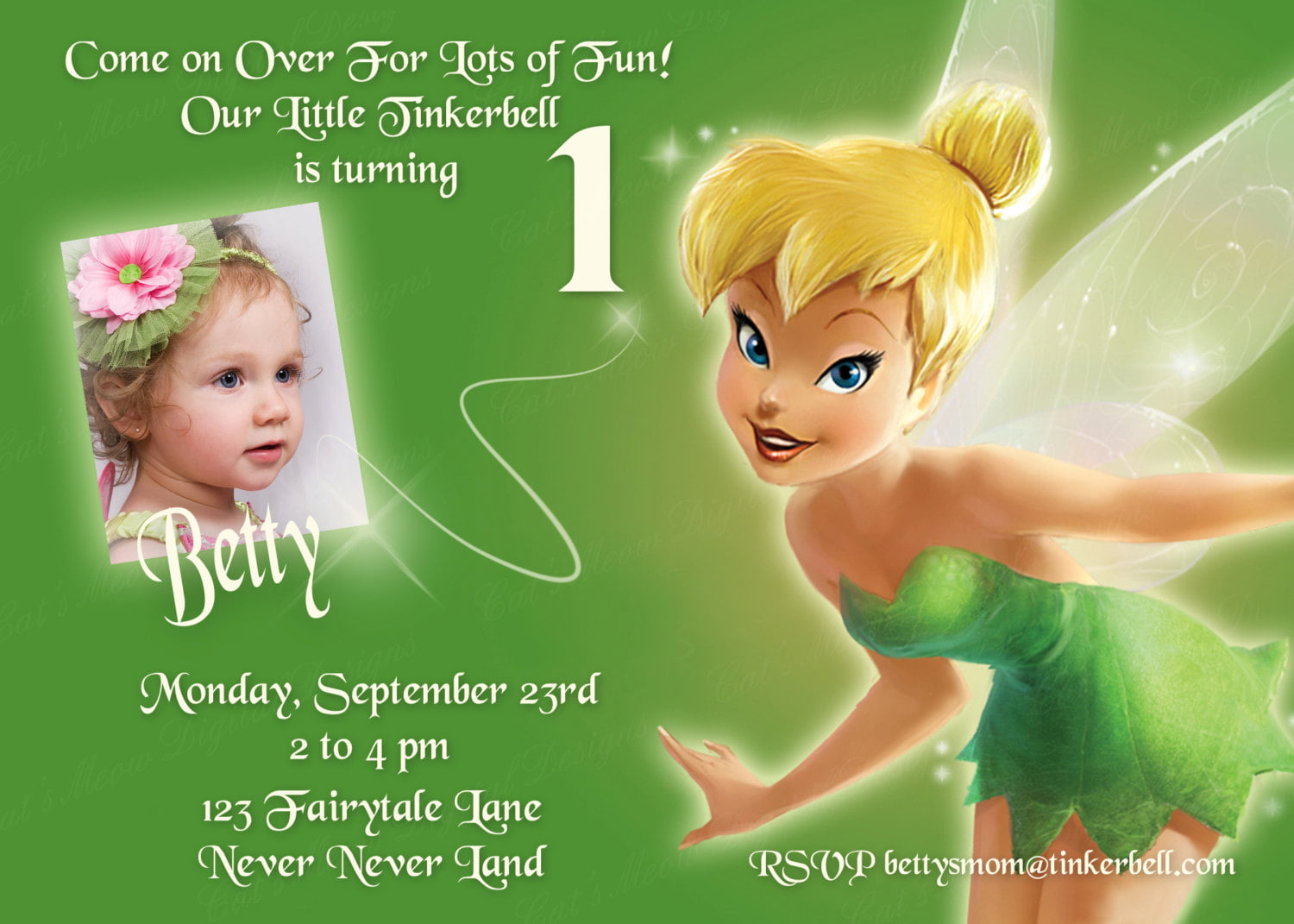 Free Tinkerbell Birthday Invitations Free Printable Birthday Invitation Templates Bagvania