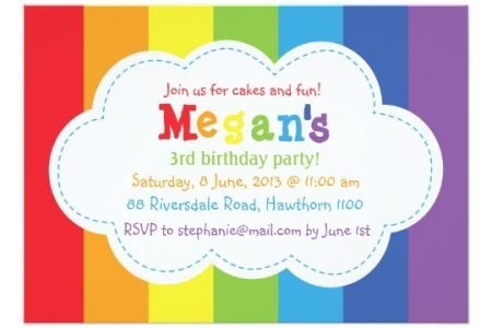 Free Rainbow Birthday Invitations Free Printable Birthday