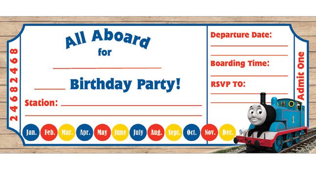 Thomas And The Train Birthday Invitations Bagvania