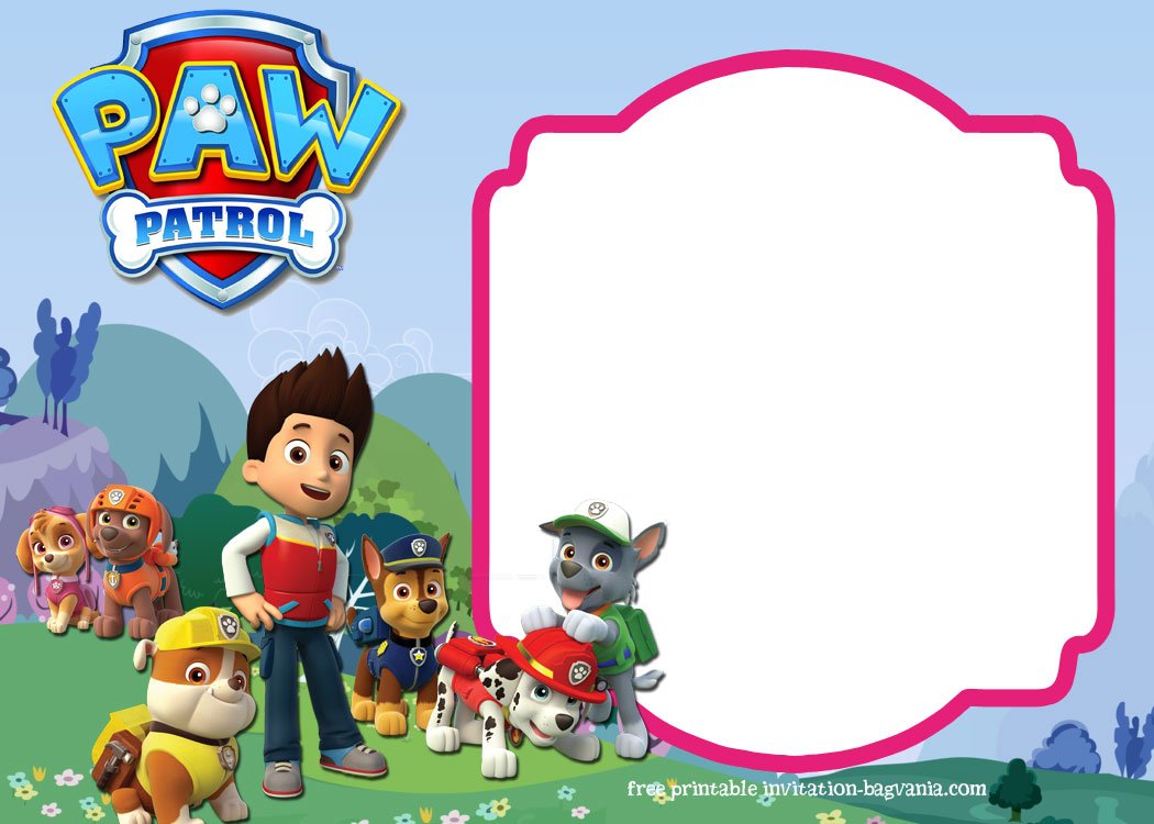 Paw Patrol Birthday Invitation Templates - Most Complete ...