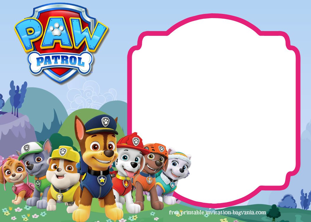 Paw Patrol Birthday Invitation Templates Most Complete ! FREE