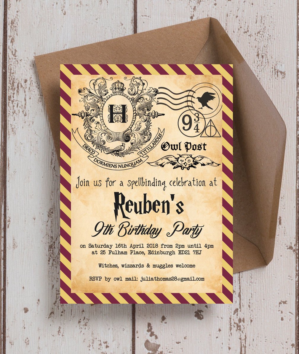 Harry Potter Invitations 6