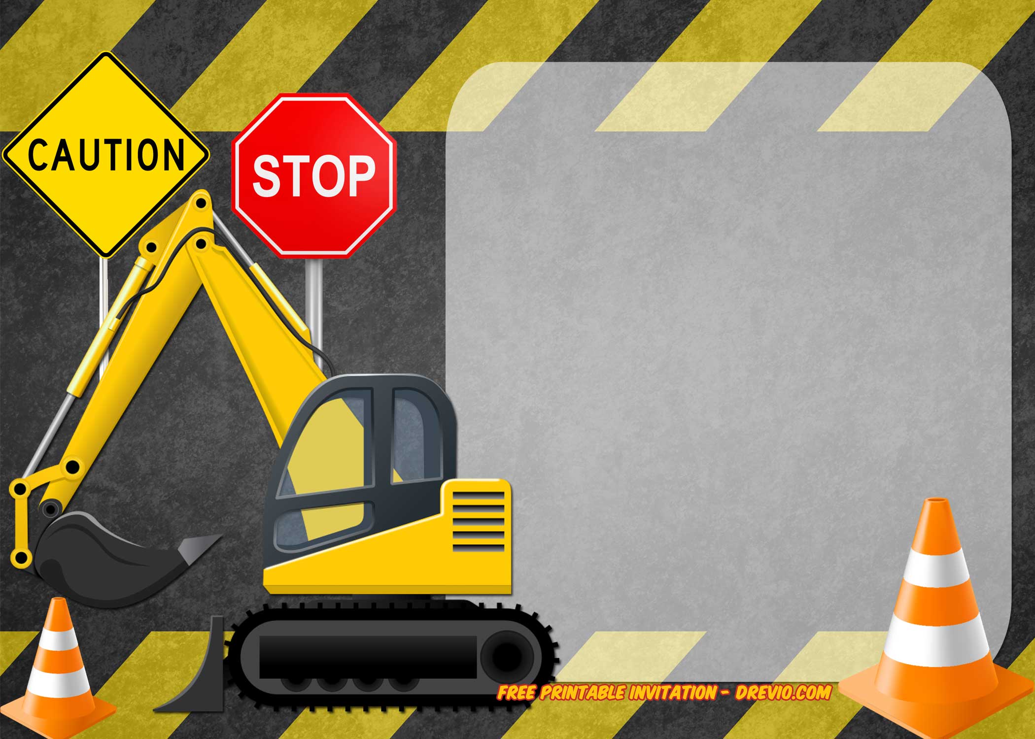 FREE Printable Excavator Construction Birthday Invitation Template jpg free-printable-excavator-construction-birthday-invitation-template-jpg