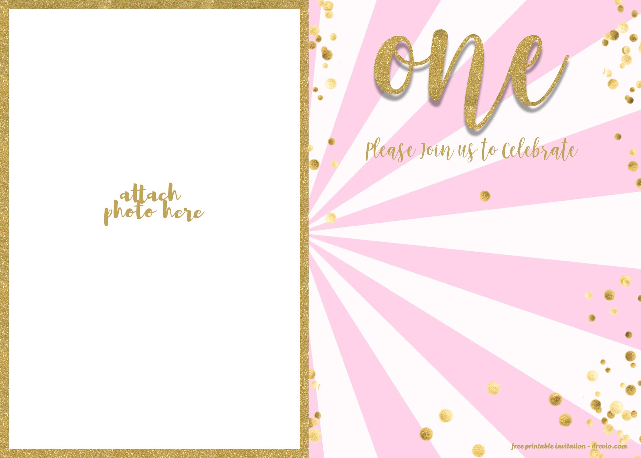FREE 1st Birthday Invitations Template For Girl FREE Printable Birthday Invitation Templates