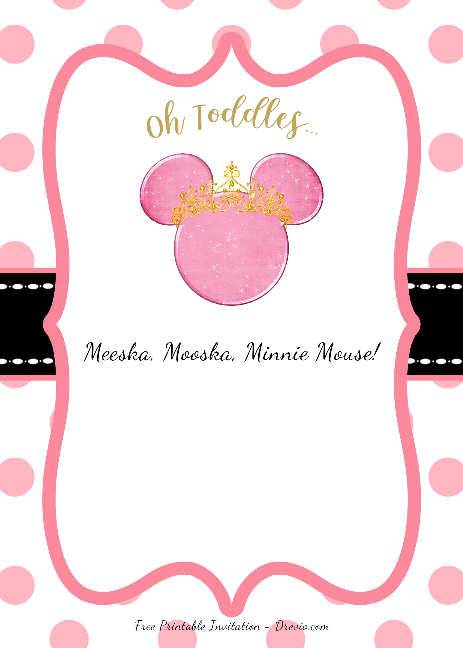 Minnie Mouse Invitation Template Free from www.bagvania.com