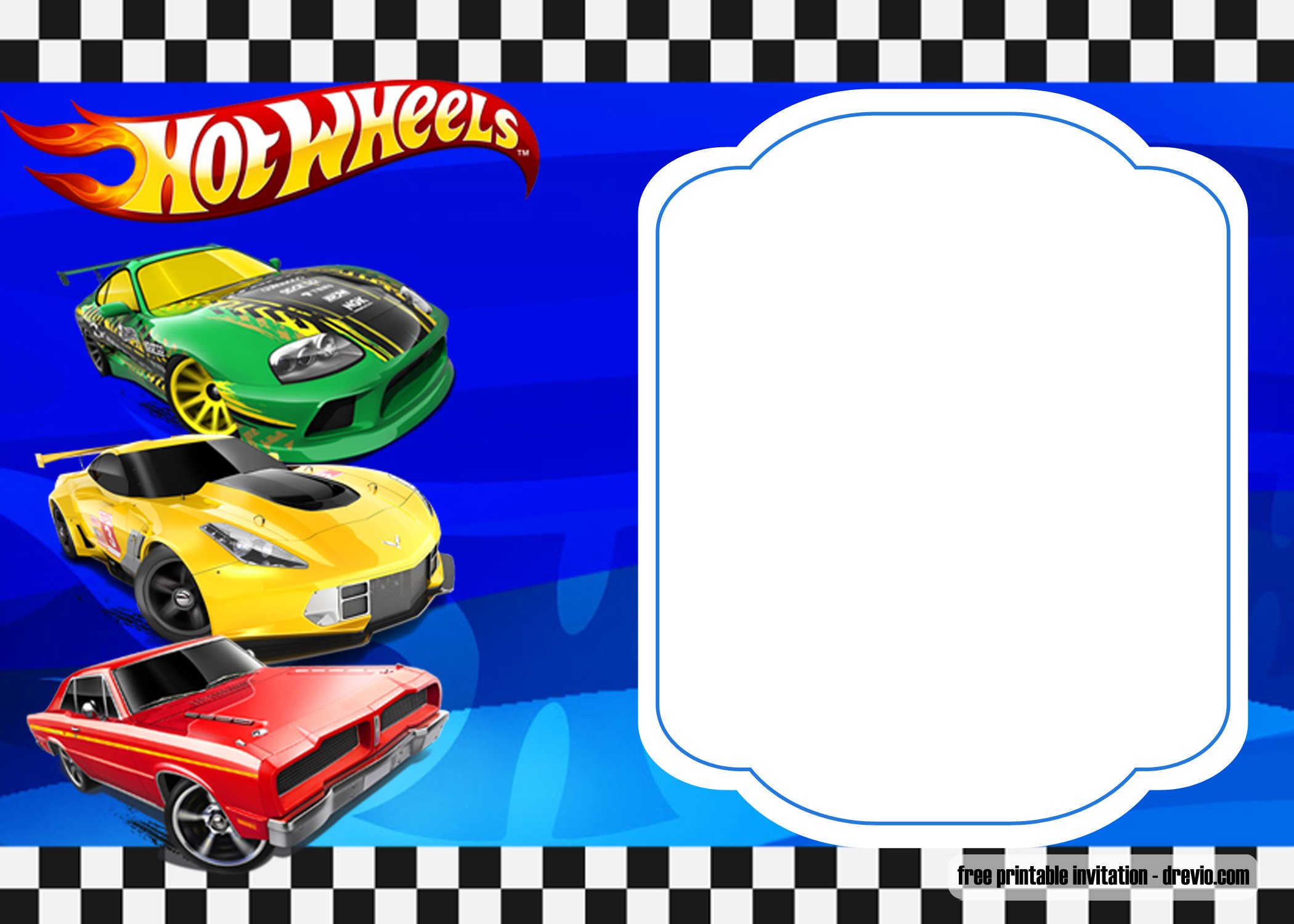 Free Hot Wheels Invitations Templates Bagvania