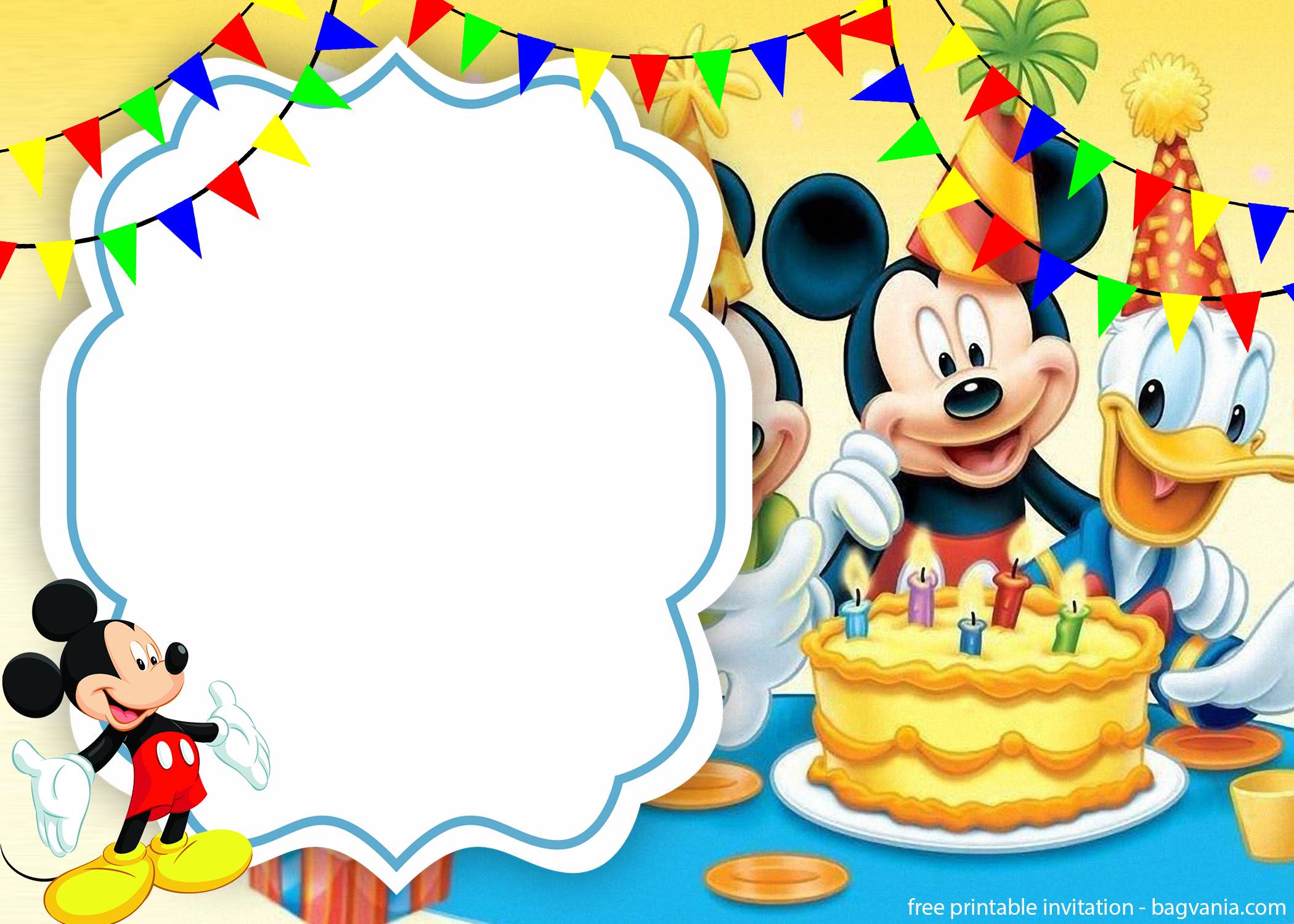 Free Printable Mickey Mouse Invitation Cards