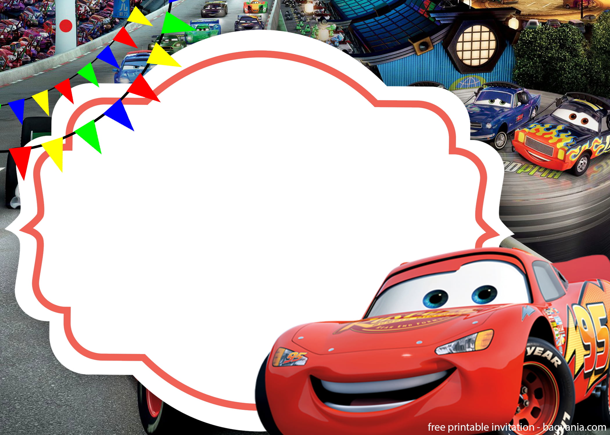 Free The Cars 3 With Photo Invitation Template Free Printable Birthday Invitation Templates Bagvania