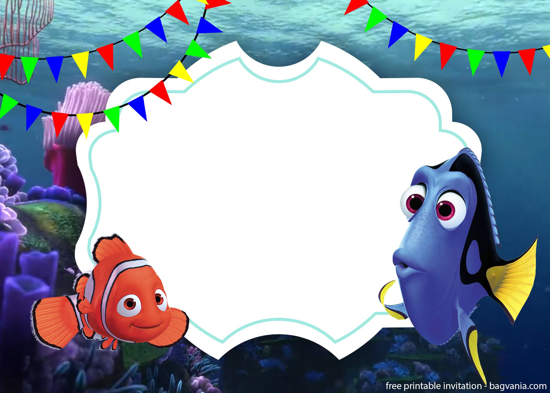 Free Download Finding Dory Invitation Template FREE Printable 