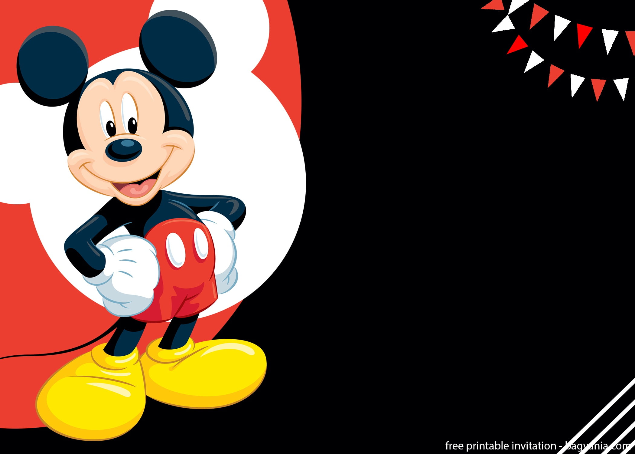 Free Mickey Mouse Invitation Template