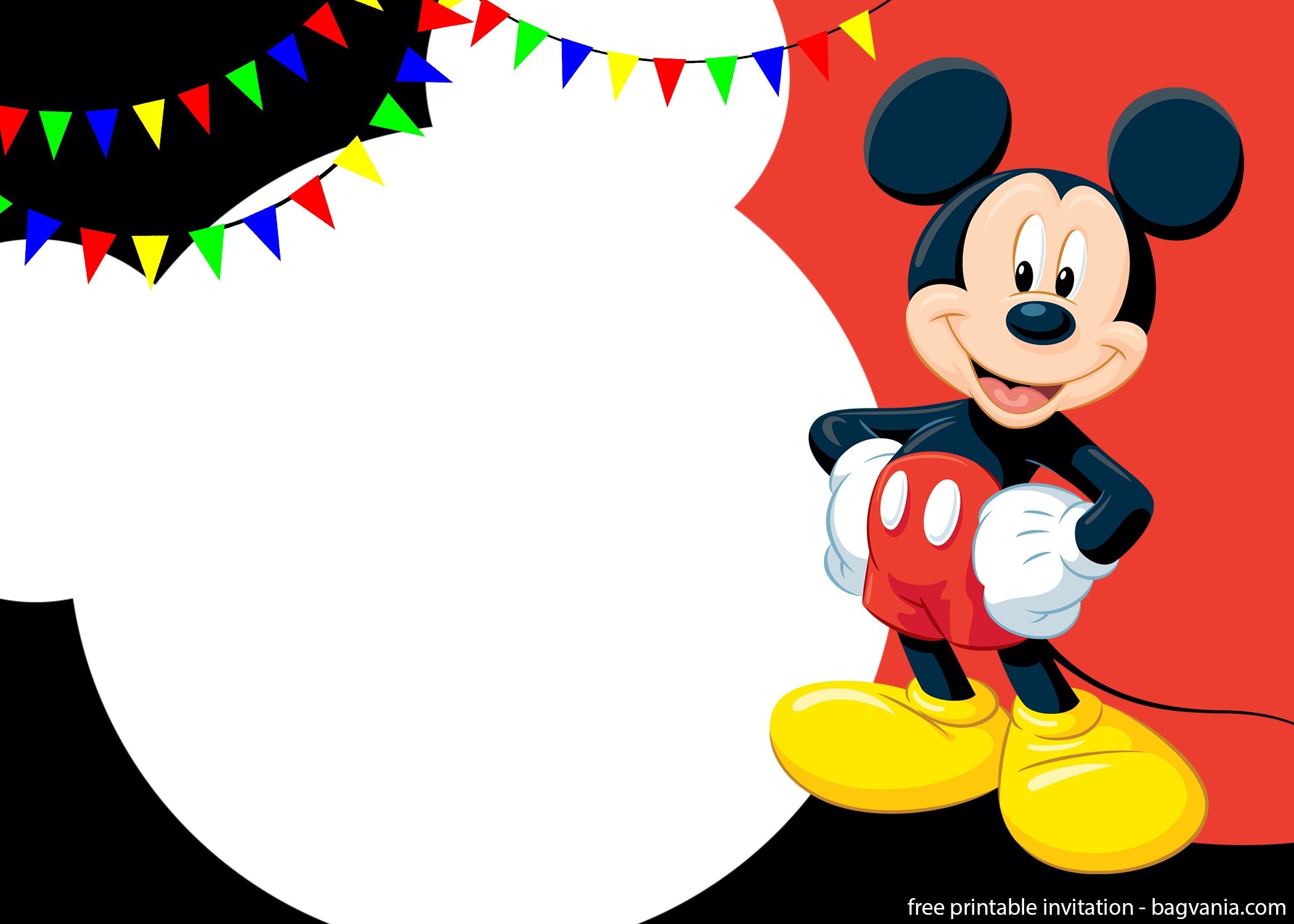 Free Printable Cute Mickey Mouse Invitation Templates Free Printable Birthday Invitation Templates Bagvania