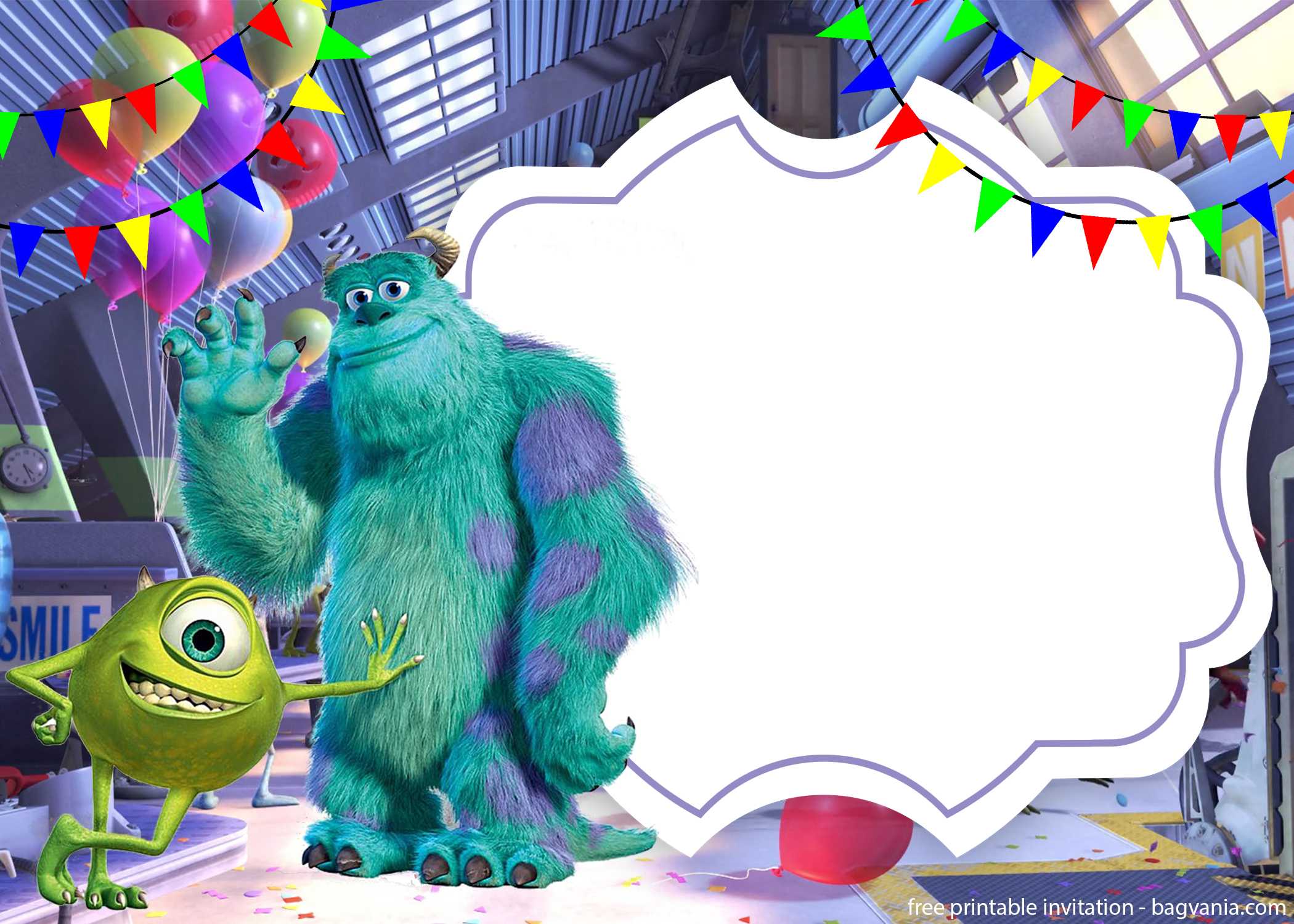 Monsters Inc Invitation Template