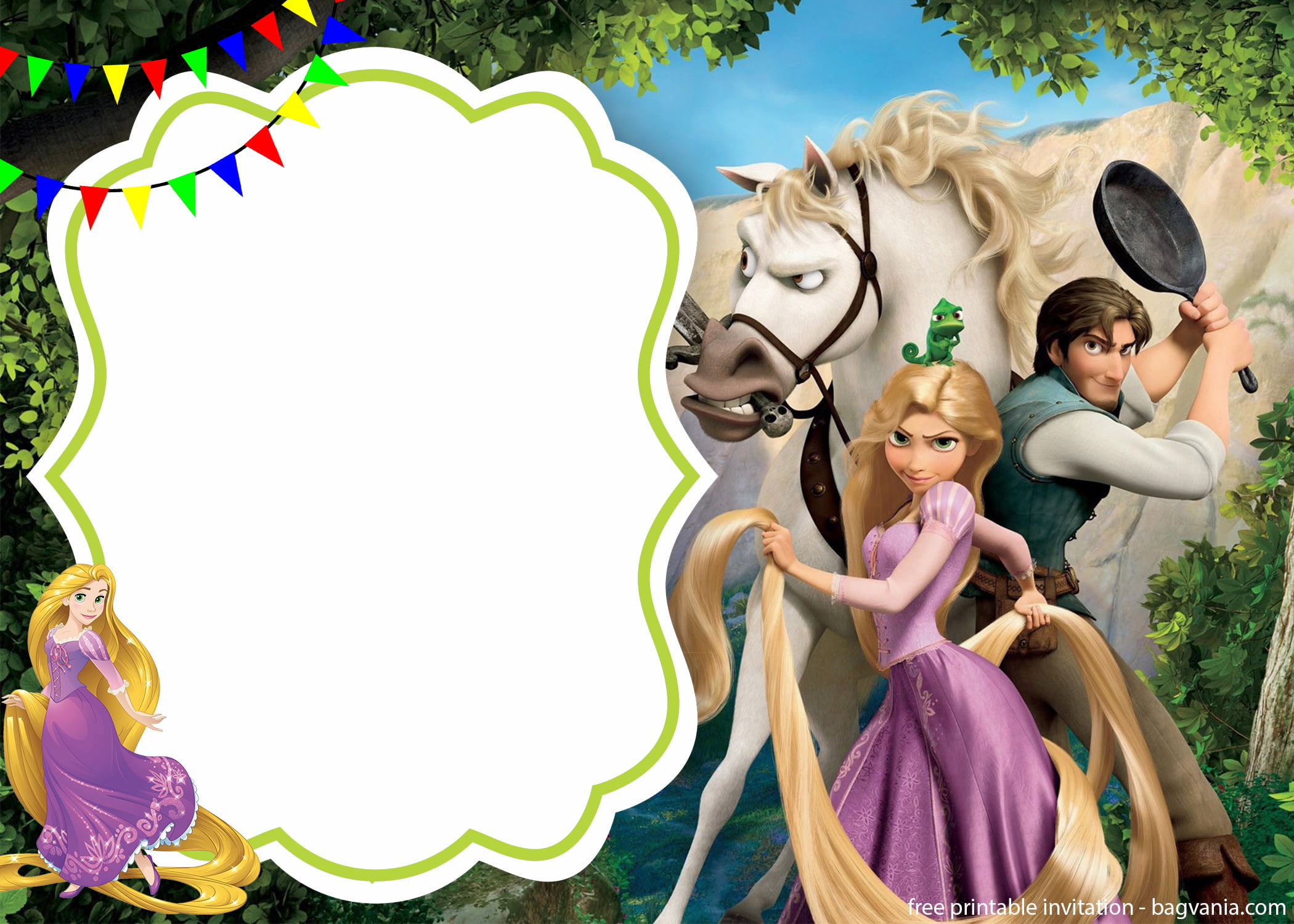 Free Royal Rapunzel Invitation Template Free Printable Birthday Invitation Templates Bagvania