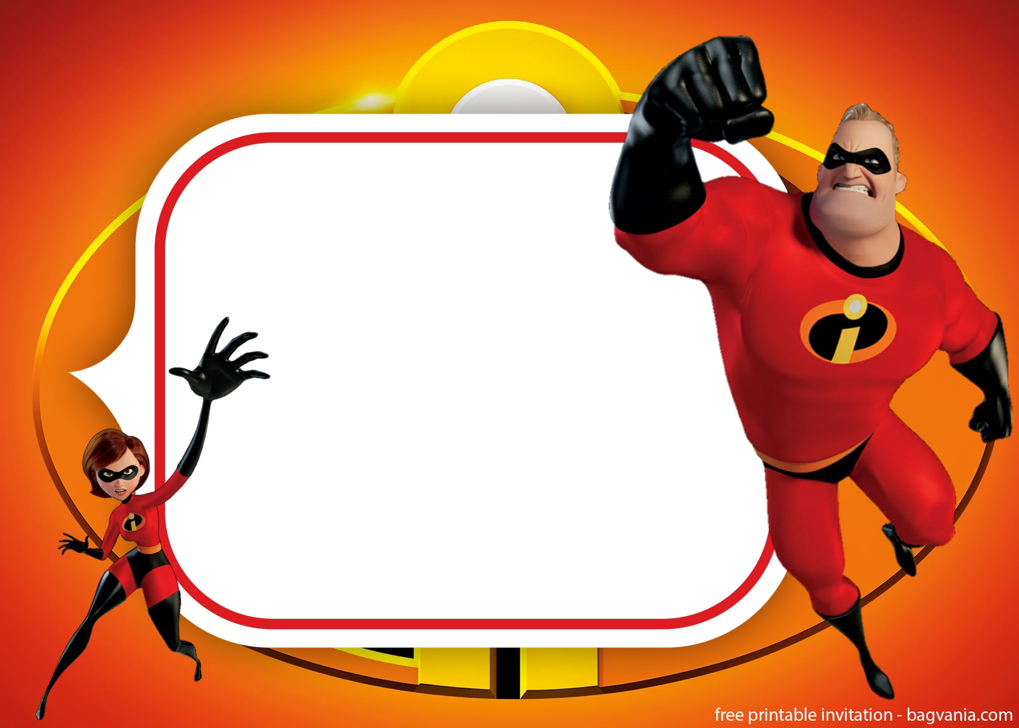 The Incredibles Invitations For Superhero Lovers Invitation Template Free Printable Birthday Invitation Templates Bagvania