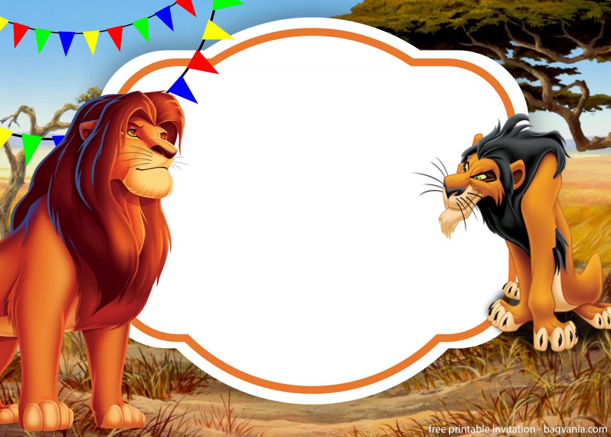 Lion King Invitation Template Free