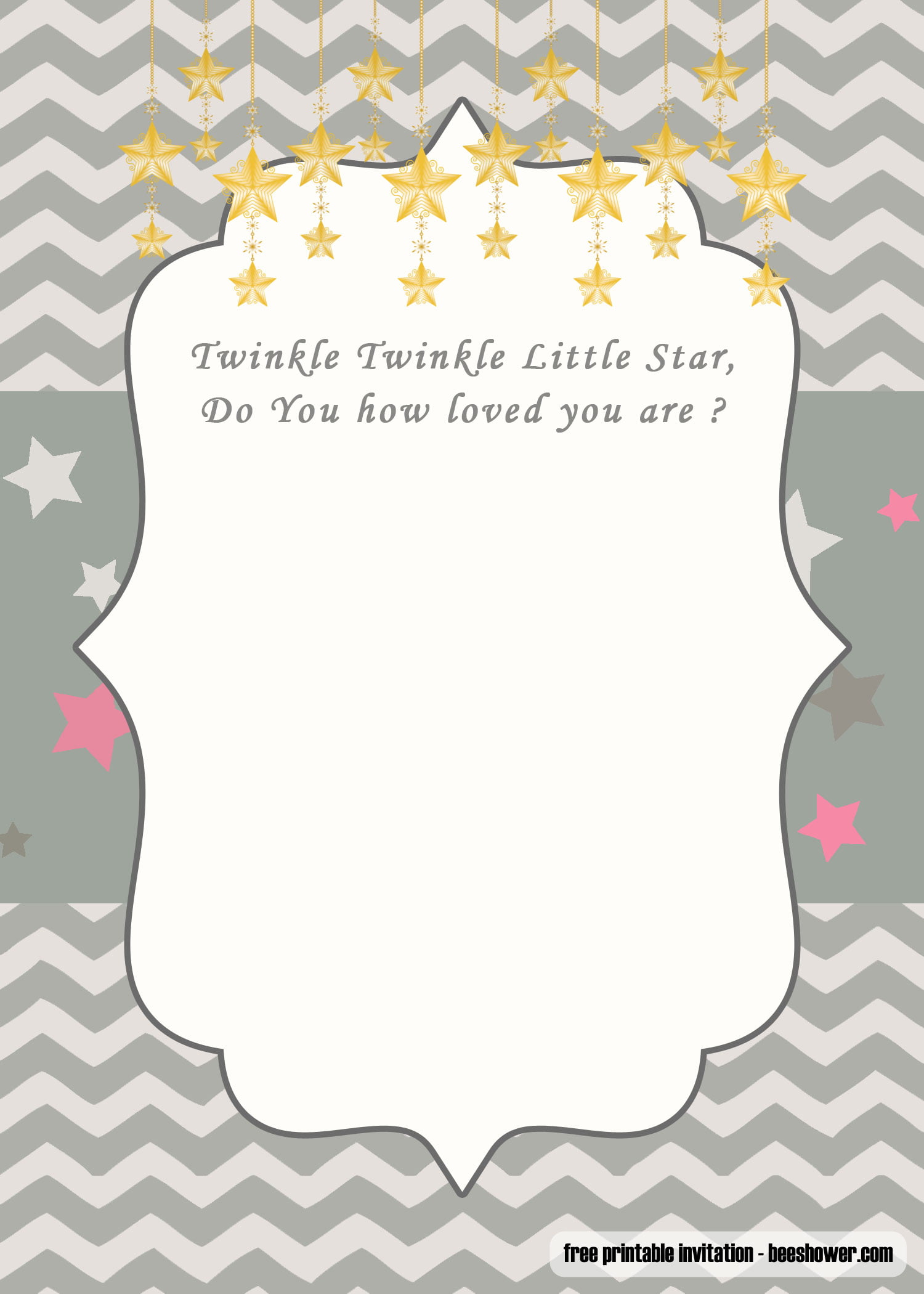 twinkle twinkle little star invitation free