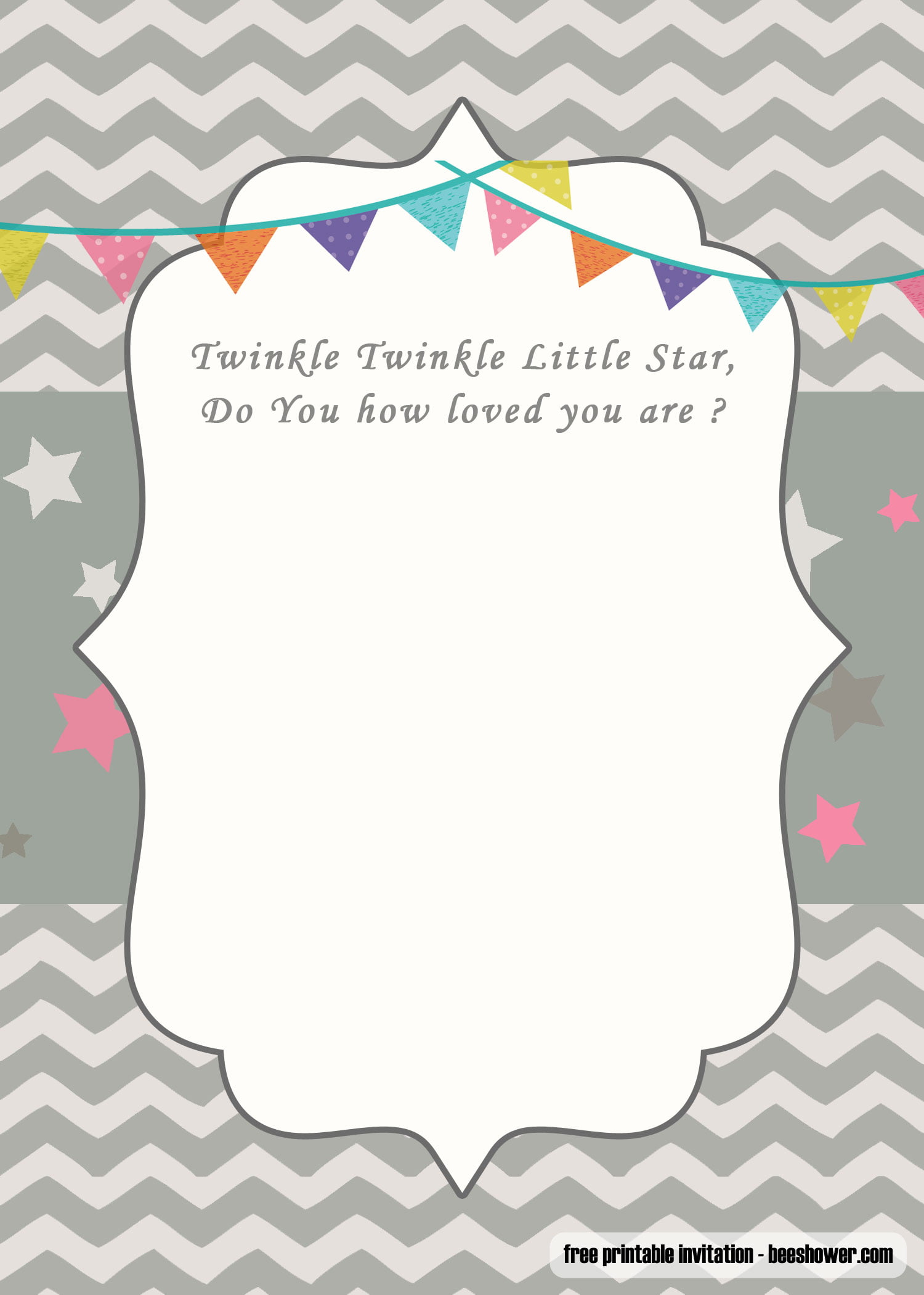 twinkle twinkle little star online invitation