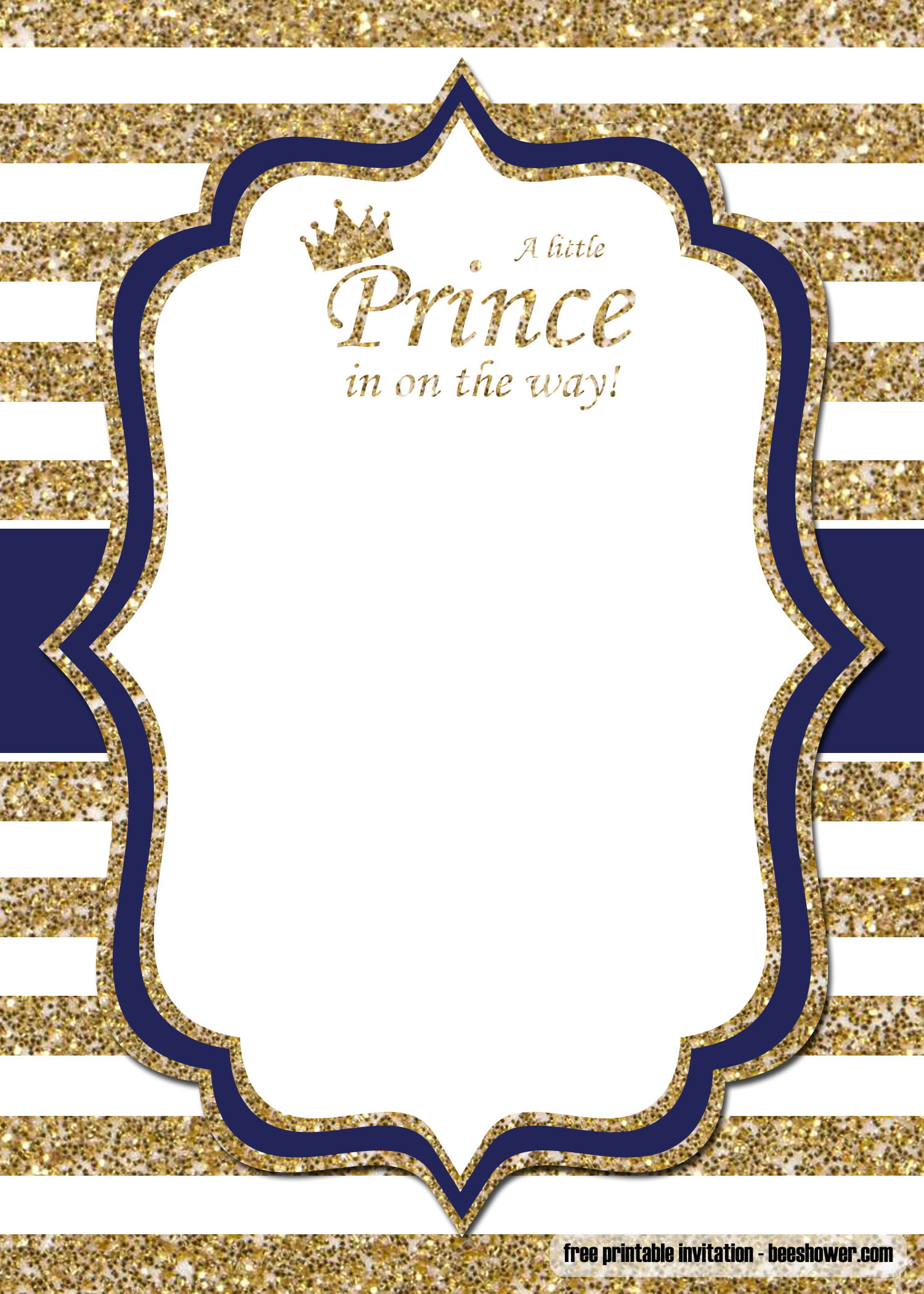 FREE Prince Baby Shower Invitations Templates FREE Printable Birthday 