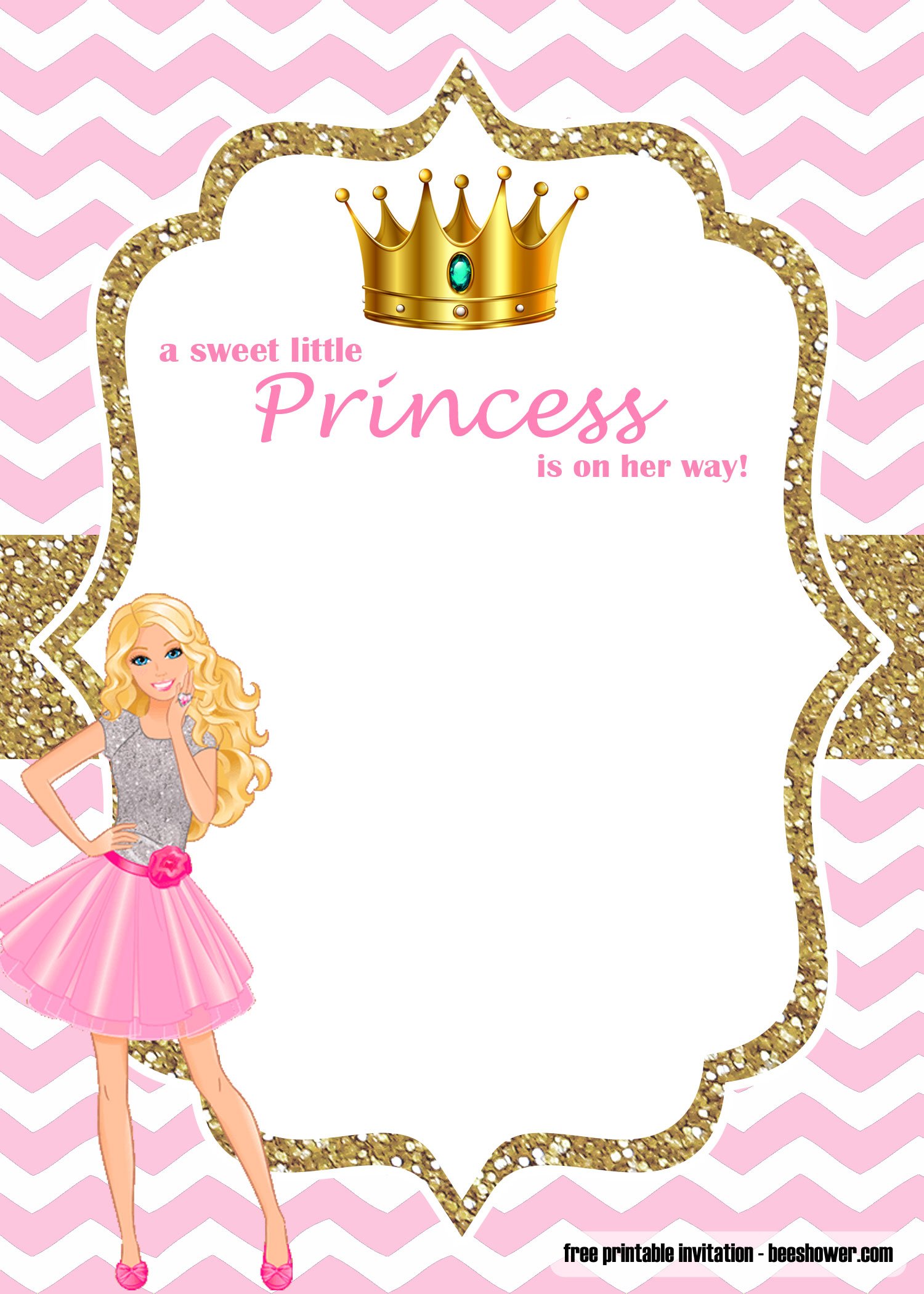 princess baby shower invitation templates free