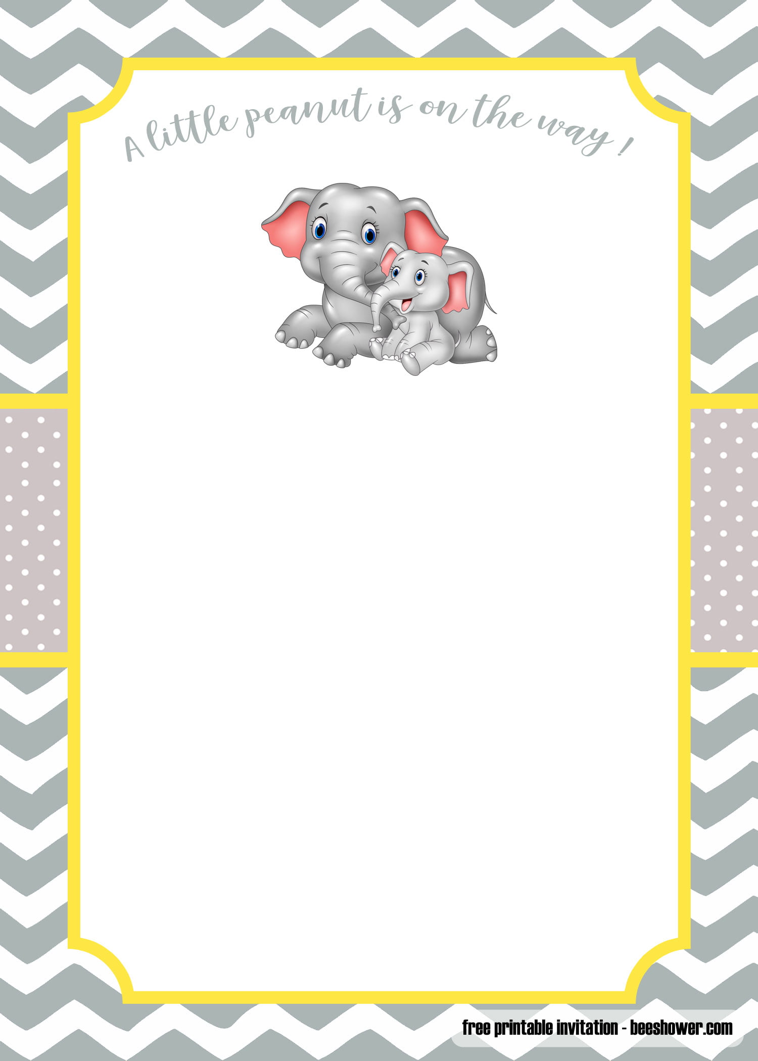 elephant baby shower invitations printable free