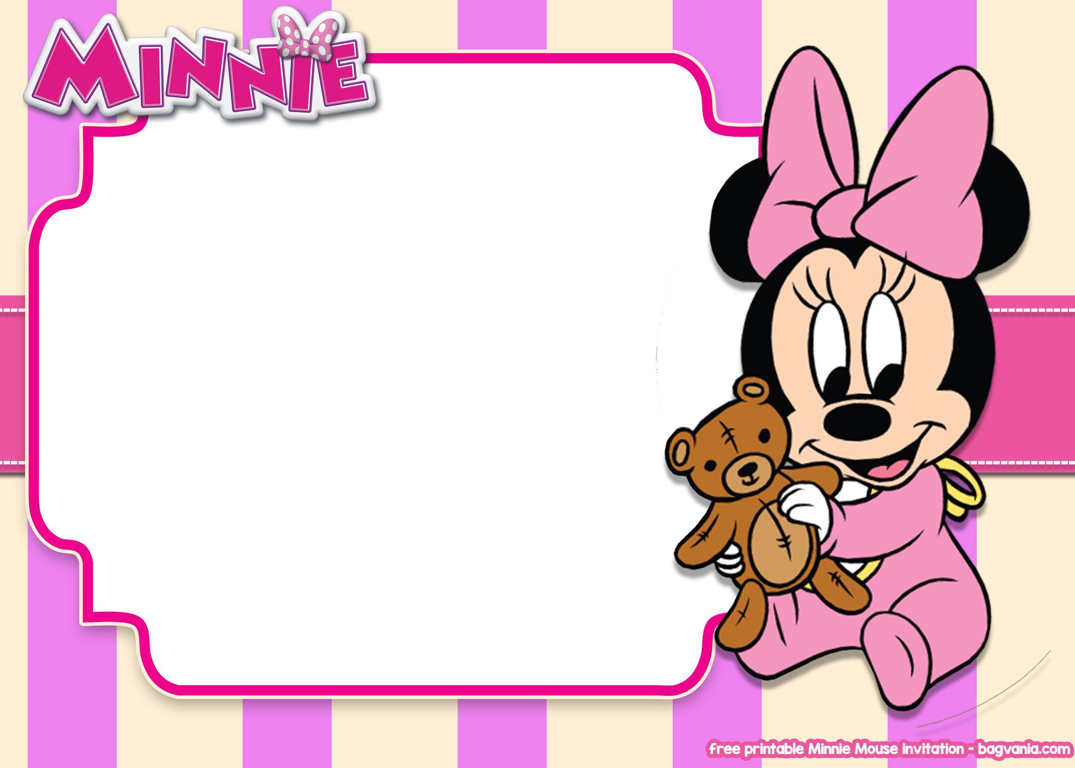 Printable Minnie Mouse Name Tag