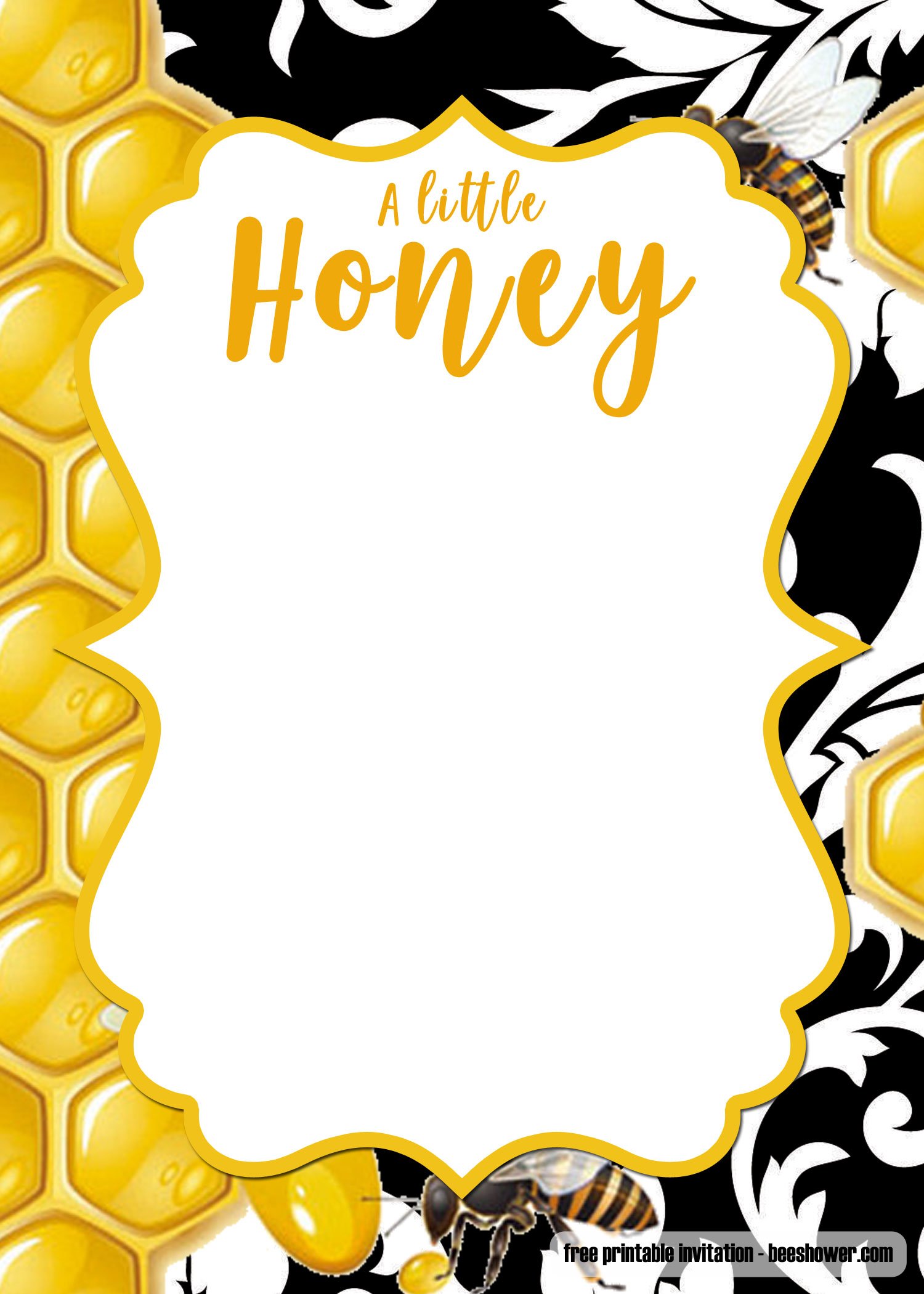 Bumble Bee Invitations Printable Master of Documents