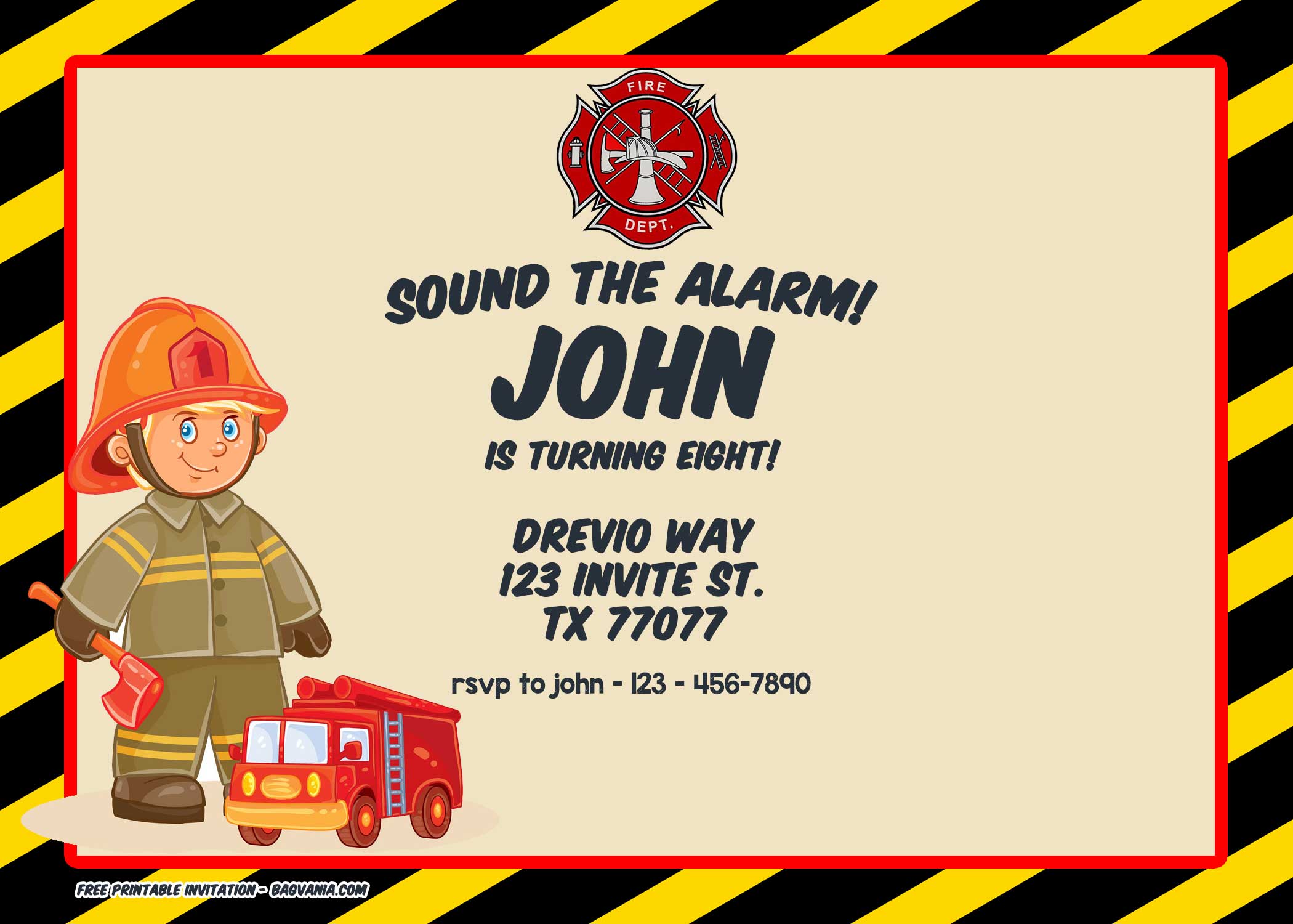 Free Printable Fireman Invitation Templates Free Printable Birthday Invitation Templates Bagvania