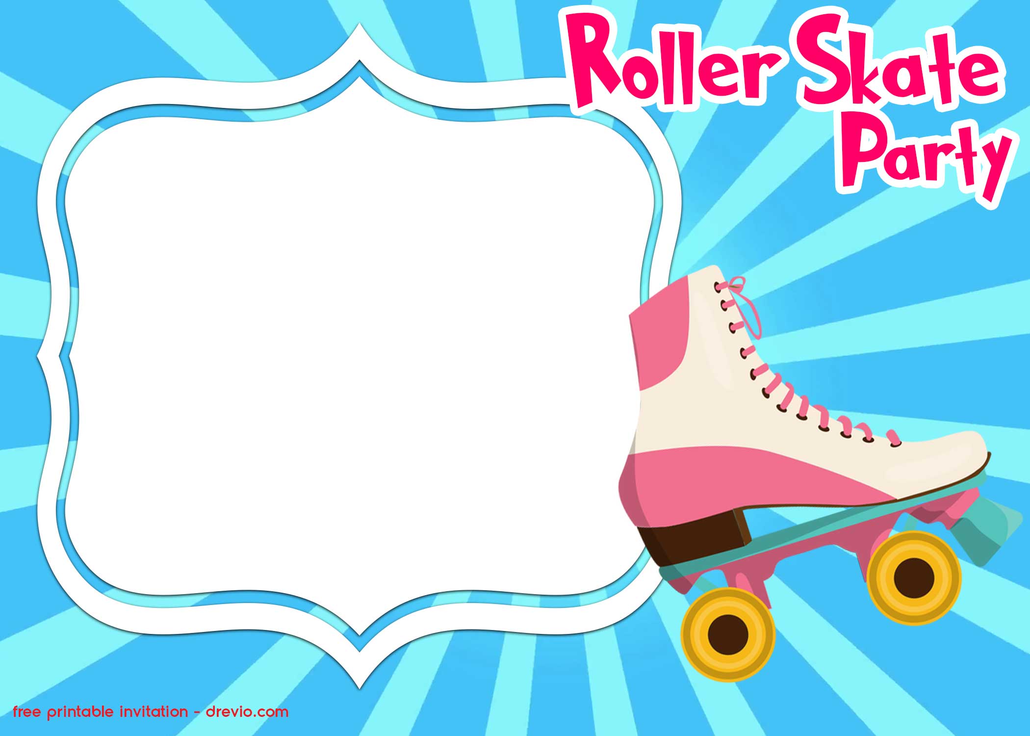 free roller skating invitation templates | free printable birthday