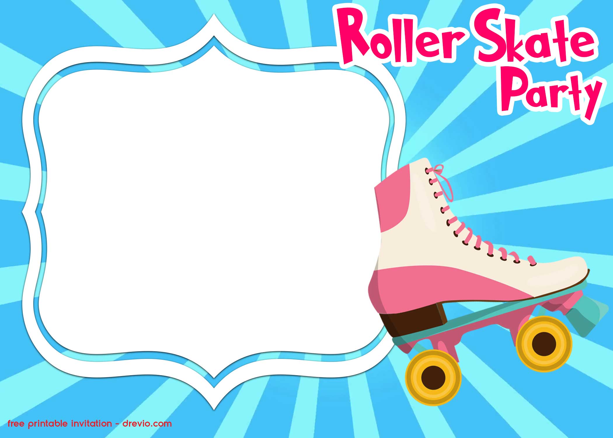 Free Roller Skating Invitation Templates Free Printable Birthday Invitation Templates Bagvania
