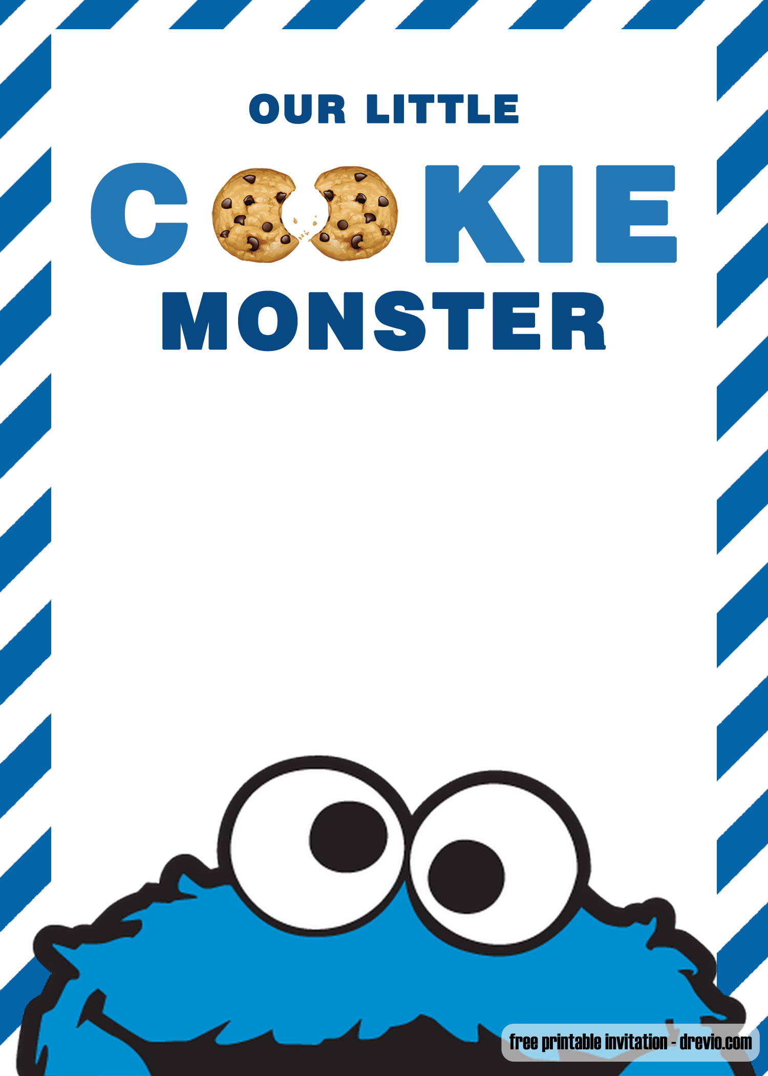 Free Cookie Monster Birthday Invitation Templates Free Printable Birthday Invitation Templates Bagvania