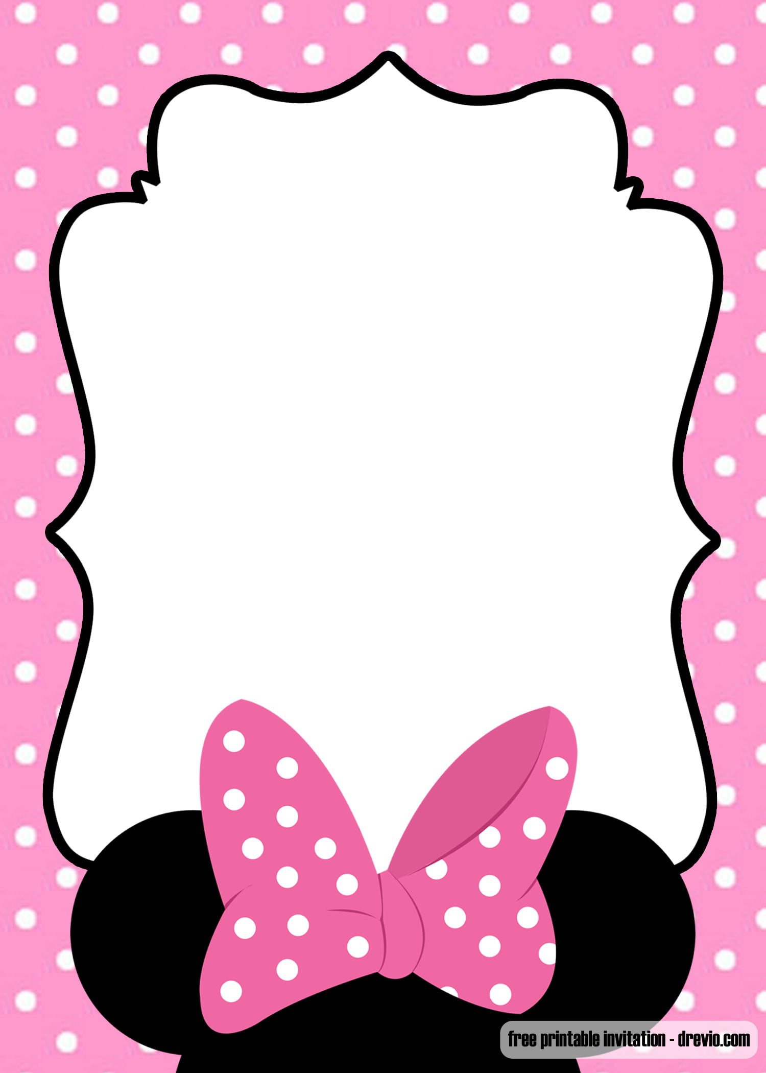 Minnie Mouse Invitation Template from www.bagvania.com