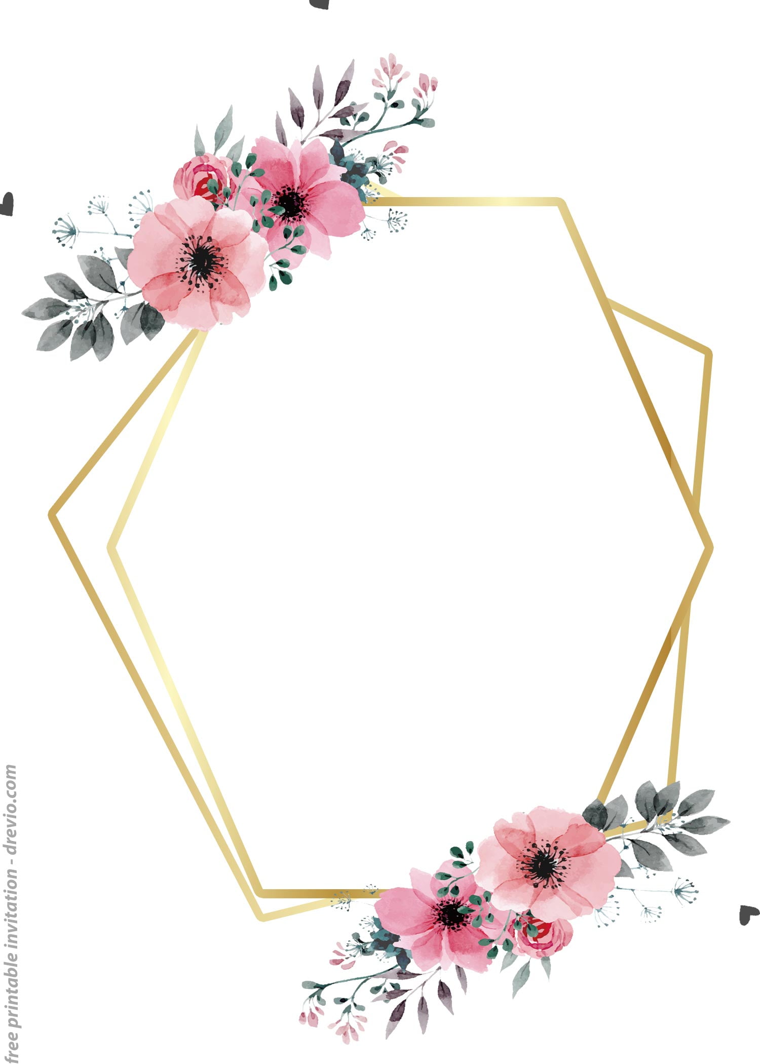 free-printable-golden-floral-frame-invitation-templates-free