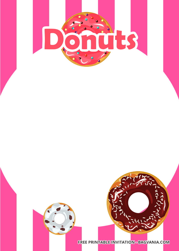 Free Printable Donuts Birthday Invitation Templates Free Printable Birthday Invitation Templates Bagvania