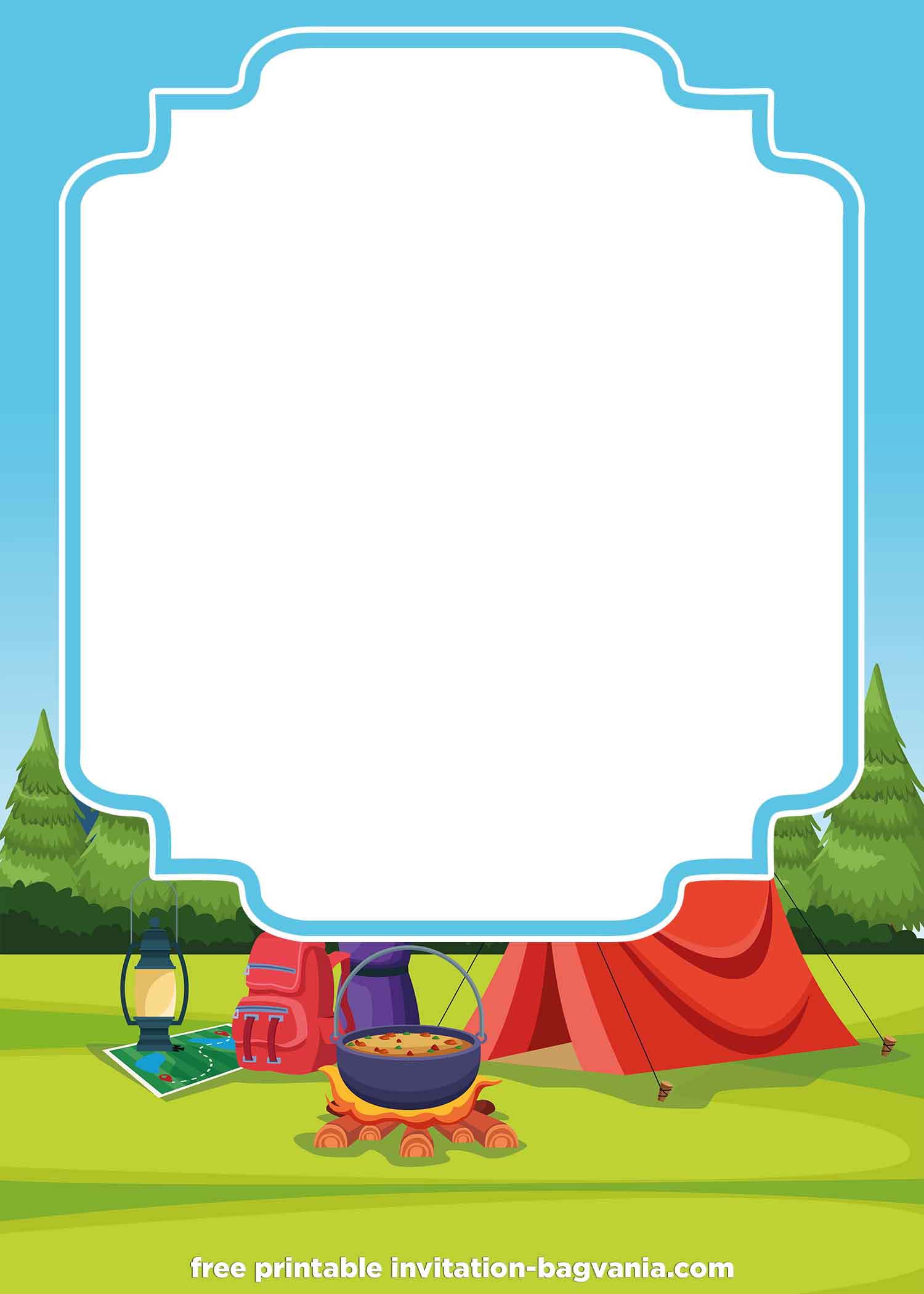 Free Camping Birthday Party Invitation Templates Free Printable Birthday Invitation Templates Bagvania