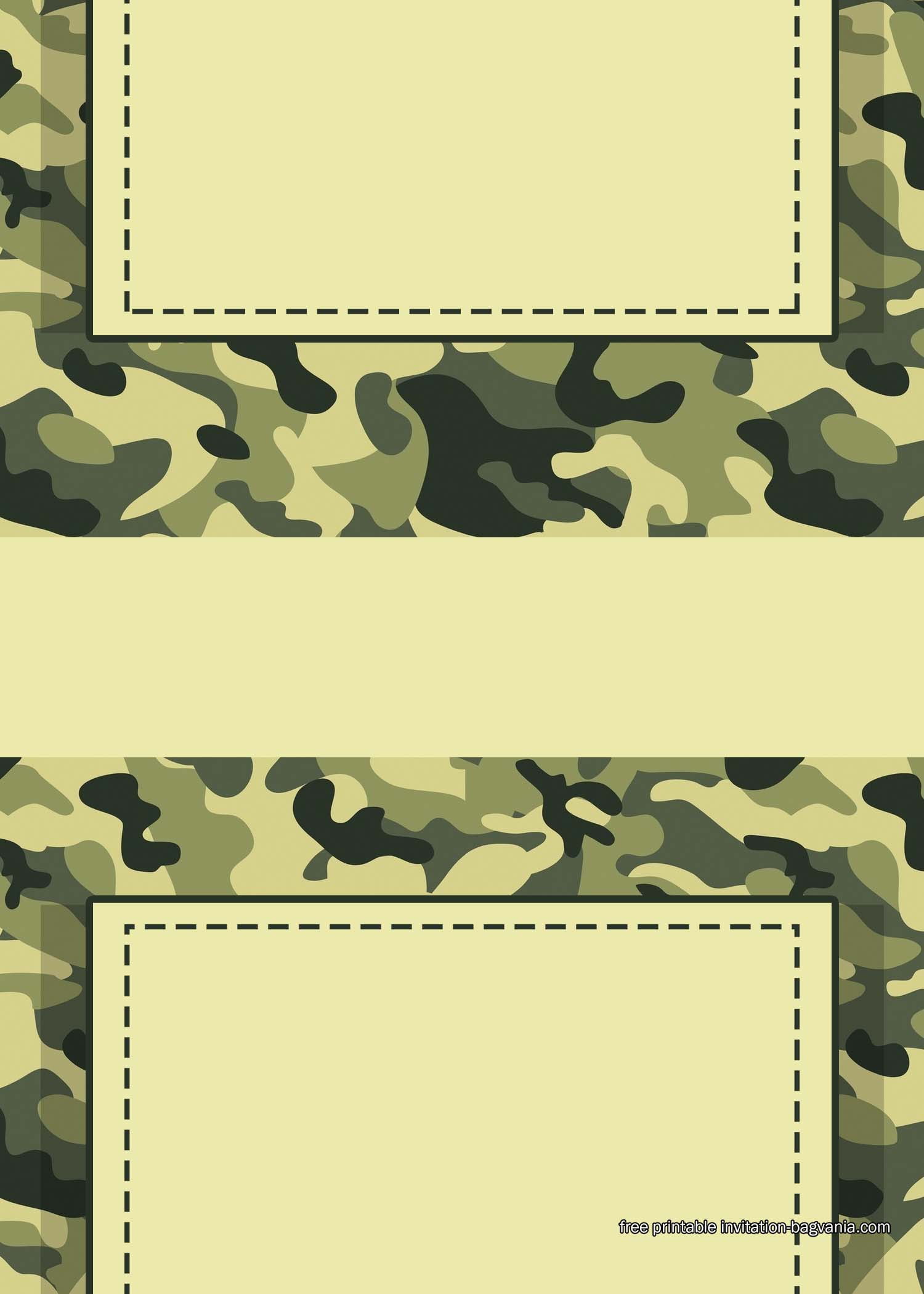 Free Camo Party Invitation Templates Free Printable Birthday Invitation Templates Bagvania