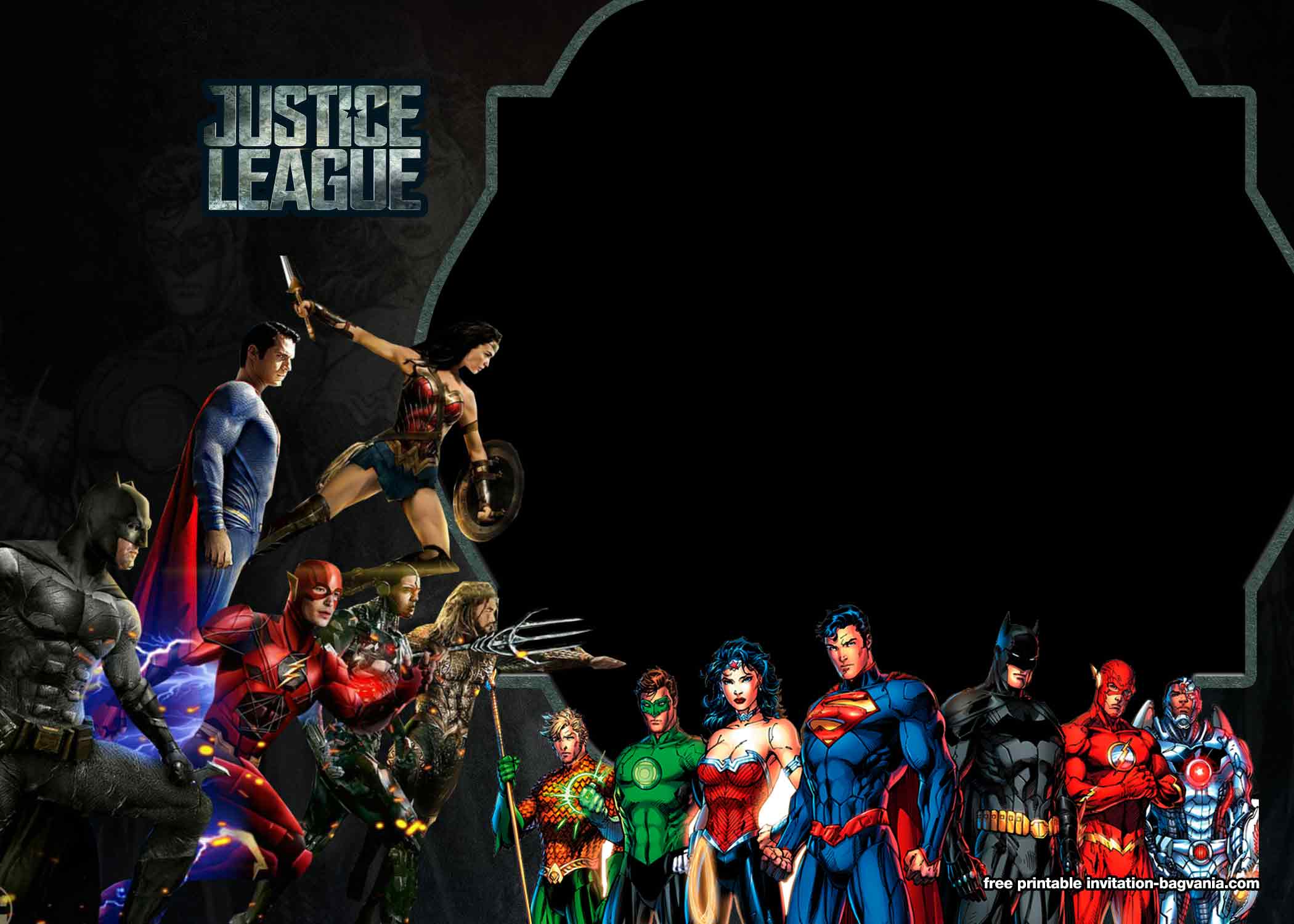Free Printable Justice League Invitation Templates Free Printable Birthday Invitation Templates Bagvania