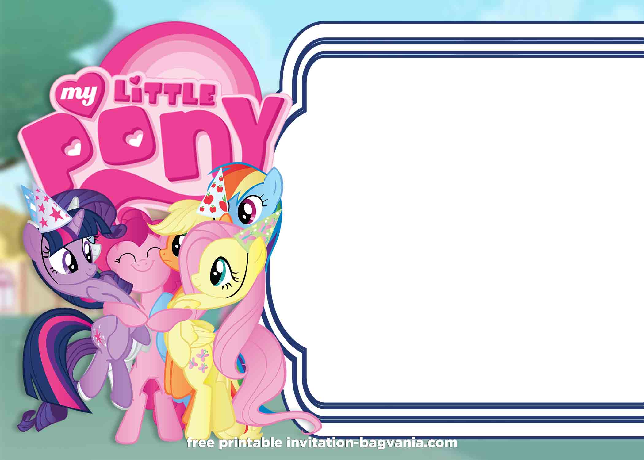 Free Printable My Little Pony Summer Edition Invitations Free Printable Birthday Invitation Templates Bagvania