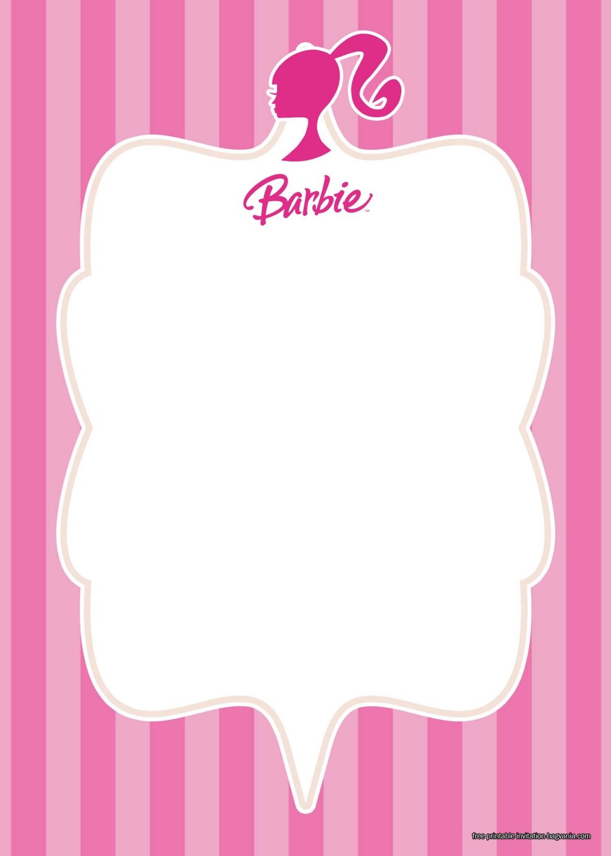 Barbie Invitation Printing